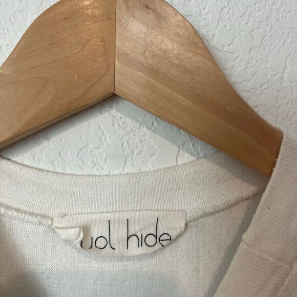 Wol Hide Natural Long Sleeve Crew Neck Easy T-Shirt Women's Size Small - Picture 5 of 6